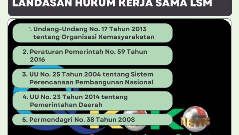 Ini Dia Dasar Hukum Kerja Sama LSM dengan Lembaga
