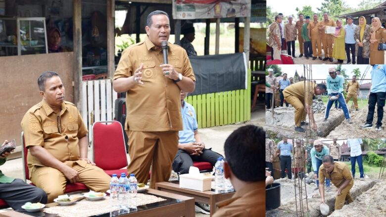 Wali Kota Pariaman Letakkan Batu Pertama Bantuan Rutilahu untuk Keluarga Kamsani