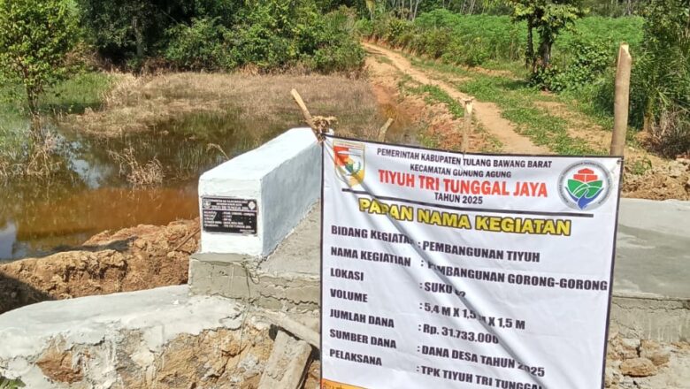 Tiyuh Tri Tunggal Jaya Fokus Bangun Infrastruktur, Termasuk Lapen 600 Meter di Tahap Dua 2025