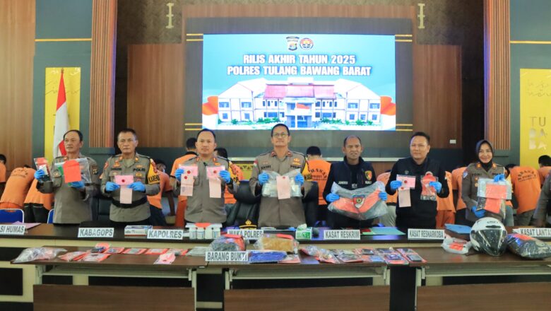 Rilis Akhir Tahun 2025: Polres Tulang Bawang Barat Ungkap Tren Kriminalitas dan Penyalahgunaan Narkoba