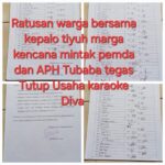 Ratusan Warga dan Kepalo Tiyuh Tolak Karaoke Diva, Desak Penutupan