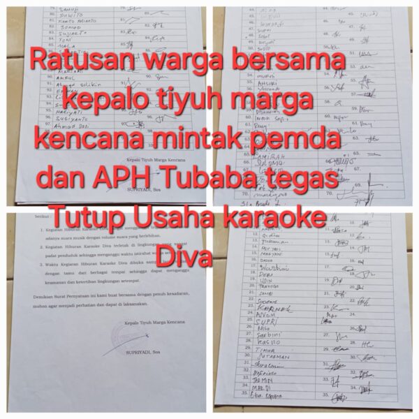 Ratusan Warga dan Kepalo Tiyuh Tolak Karaoke Diva, Desak Penutupan