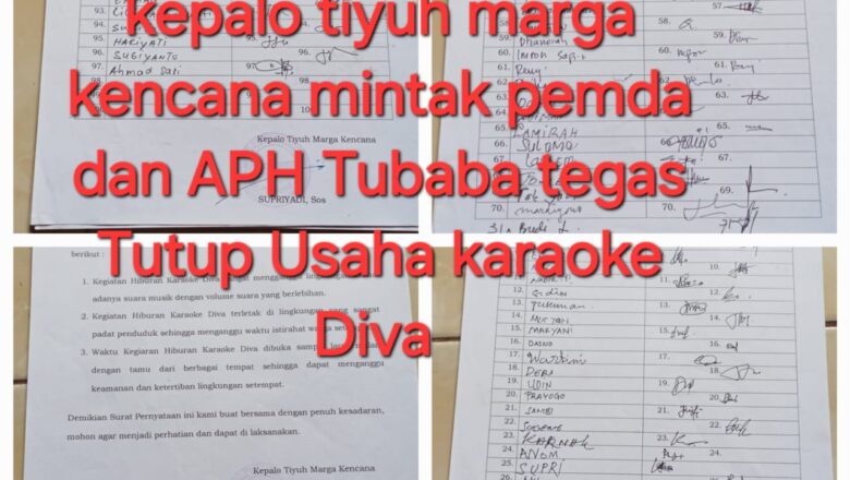 Ratusan Warga dan Kepalo Tiyuh Tolak Karaoke Diva, Desak Penutupan